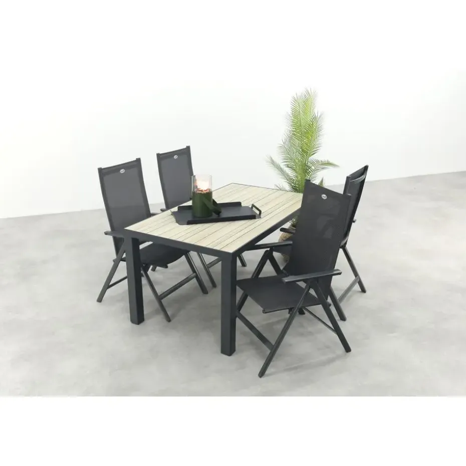 Hartman Napoli/Nola verstelbare tuinset 160x90 cm