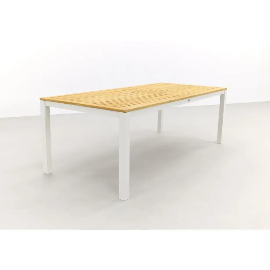 Hartman Sonata tuintafel 220x100 cm. - Teak - wit
