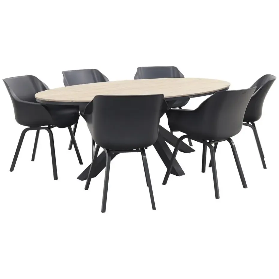Hartman Sophie Element - Xerix/GI Edison 220 tafel - ovale tuinset
