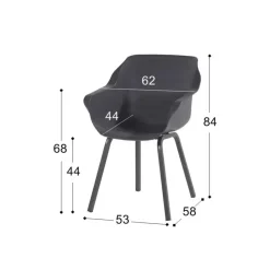 Hartman Sophie Element dining armstoel- Xerix - 4 st.