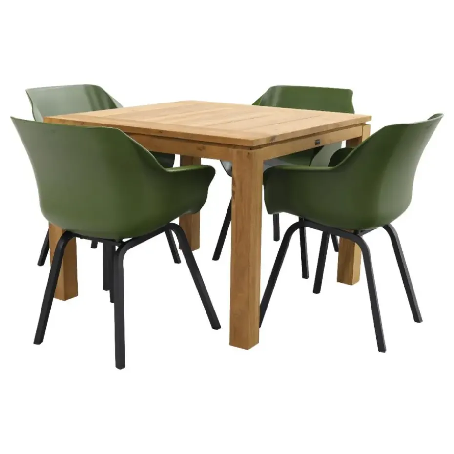 Hartman Sophie tuinstoel Moss groen/Rome brown 100 cm. - 5-delig