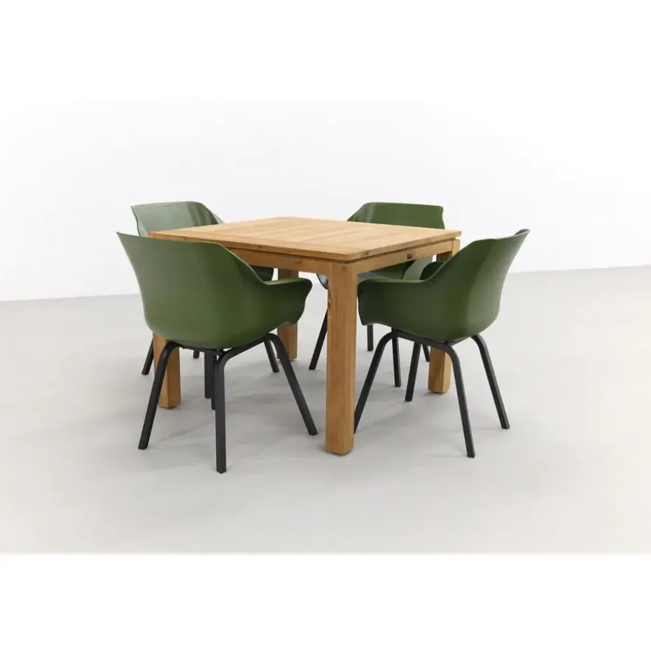 Hartman Sophie tuinstoel Moss groen/Rome brown 100 cm. - 5-delig