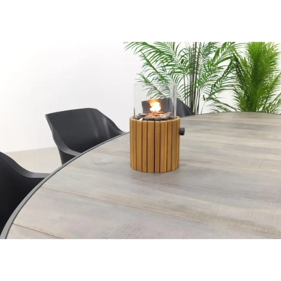 Hartman Sophie/Silva houtlook 240x115 cm. ovale tuinset - 7-delig