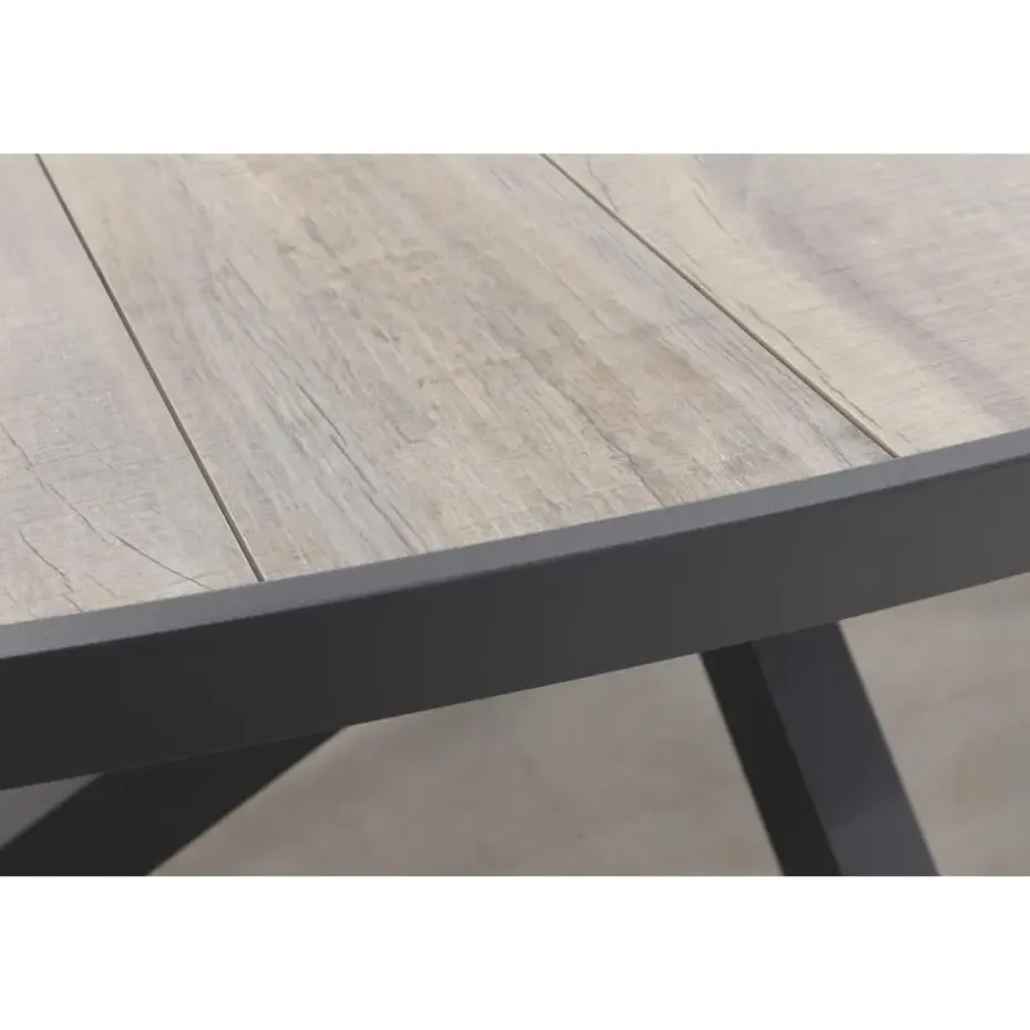 Hartman Sophie/Silva houtlook 240x115 cm. ovale tuinset - 7-delig