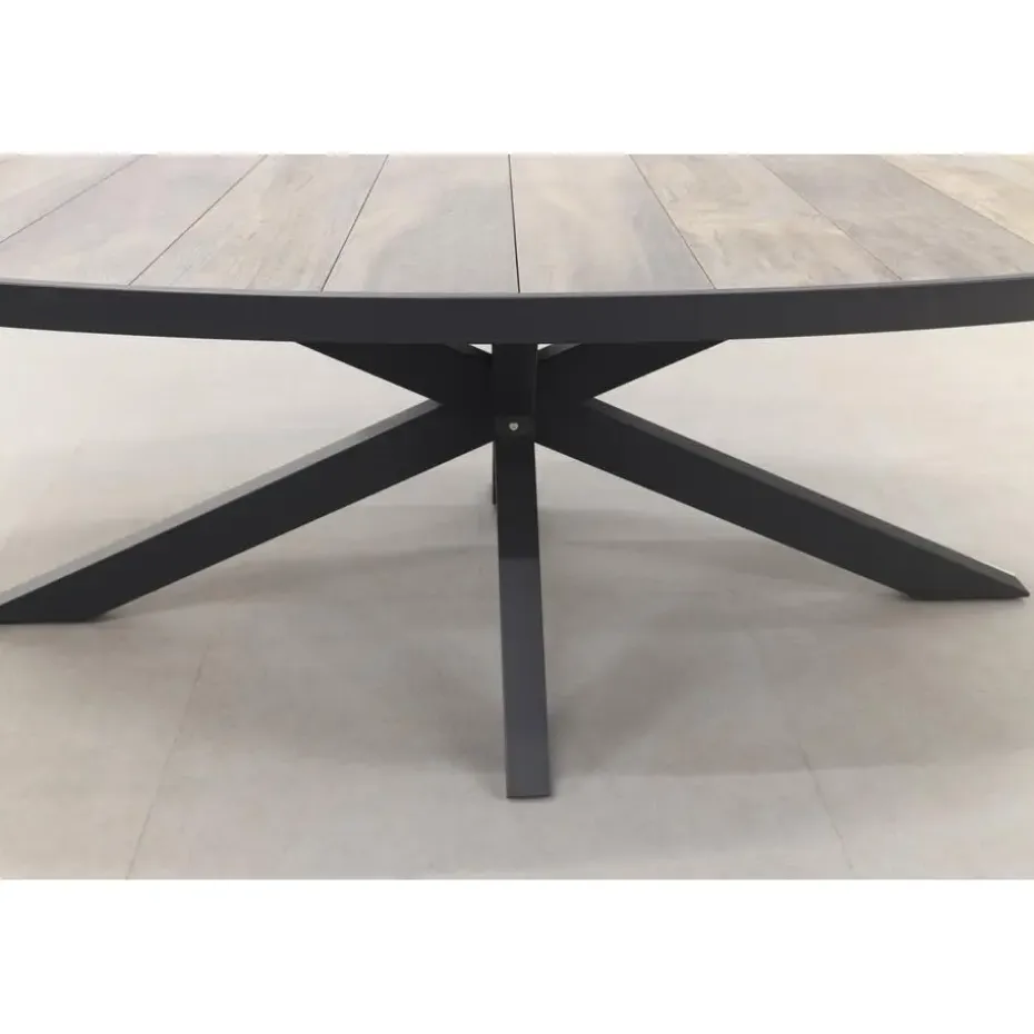 Hartman Sophie/Silva houtlook 240x115 cm. ovale tuinset - 7-delig