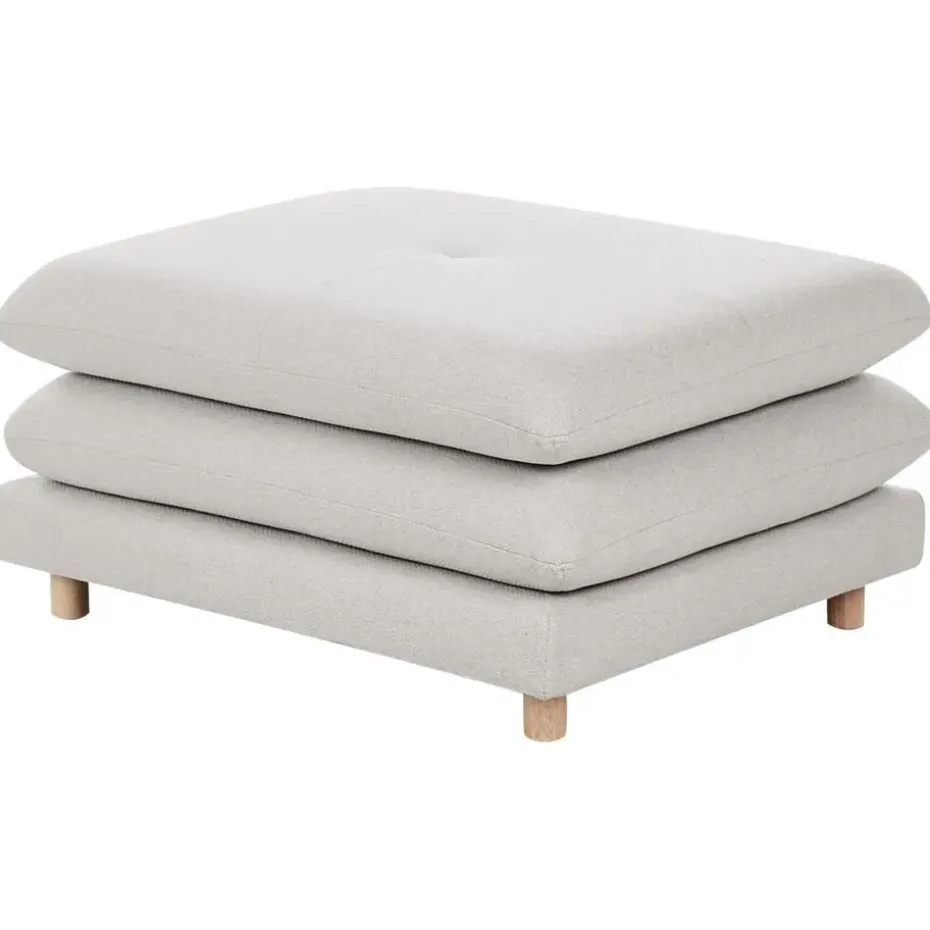 HEDEN - Ottomaan - Beige - Polyester