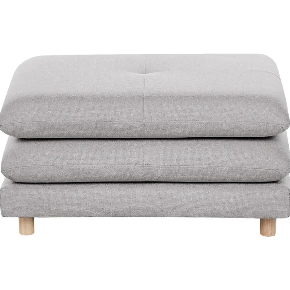 HEDEN - Ottomaan - Grijs - Polyester