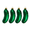 HI Kersthangers - augurken - 4x stuks - glas - 9 cm