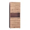 Hioshop AmandaMando kolomkast 4 deuren- 1 open vak eiken decor