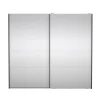 Hioshop Catania schuifdeurkast 2 deuren met spiegel 245x220cm mat zwart
