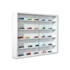 Hioshop Comit vitrinekast voor wandmontage- 2 glazen deuren wit