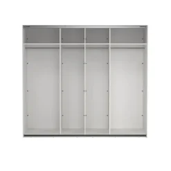 Hioshop Como schuifdeurkast 2 deuren met spiegel 245x220cm wit
