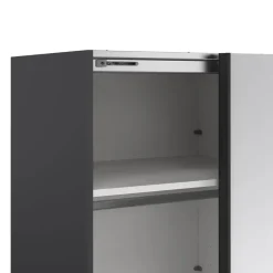 Hioshop Como schuifdeurkast 2 deuren met spiegel 245x220cm mat grijs