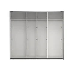 Hioshop Como schuifdeurkast 2 deuren 245x220cm mat grijs