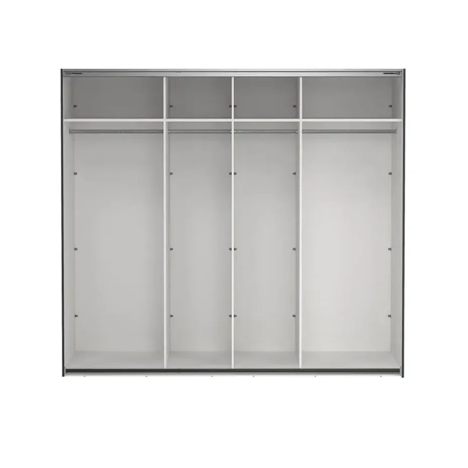 Hioshop Como schuifdeurkast 2 deuren 245x220cm mat grijs