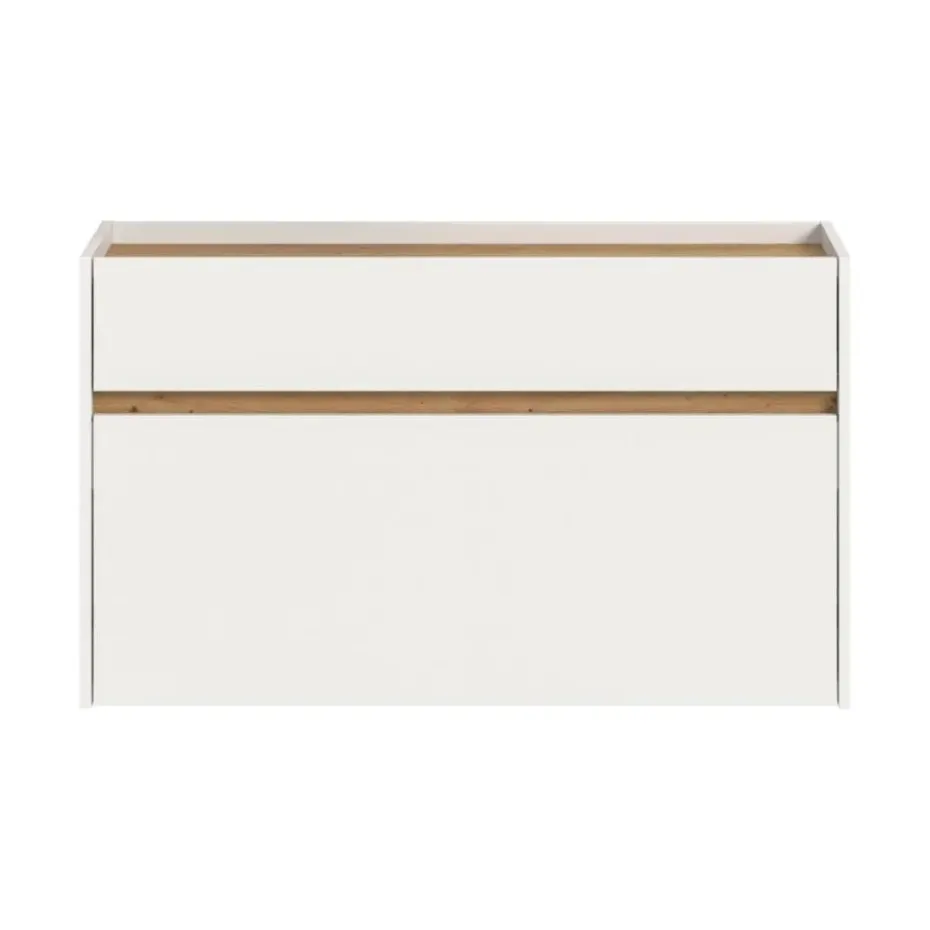 Hioshop Drive schoenenkast 1 vouwdeur- 1 lade wit