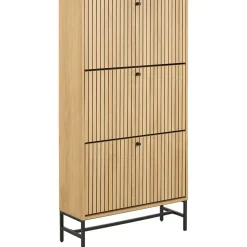 Hioshop Dylan schoenenkast 3 lades natuur