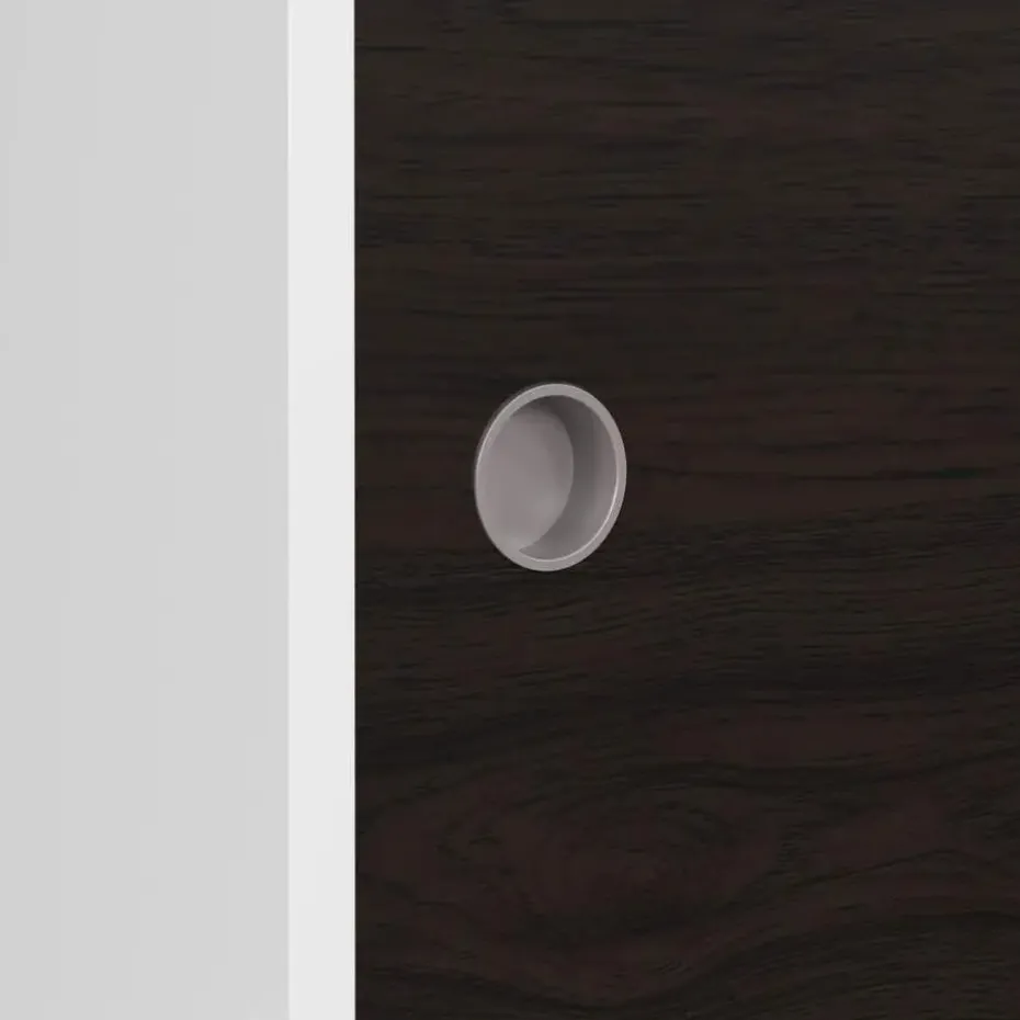 Hioshop Evolution wandkast 3 deuren- 6 planken wit- zwart