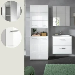 Hioshop Ice badkamer I55 wit hoogglans- wit