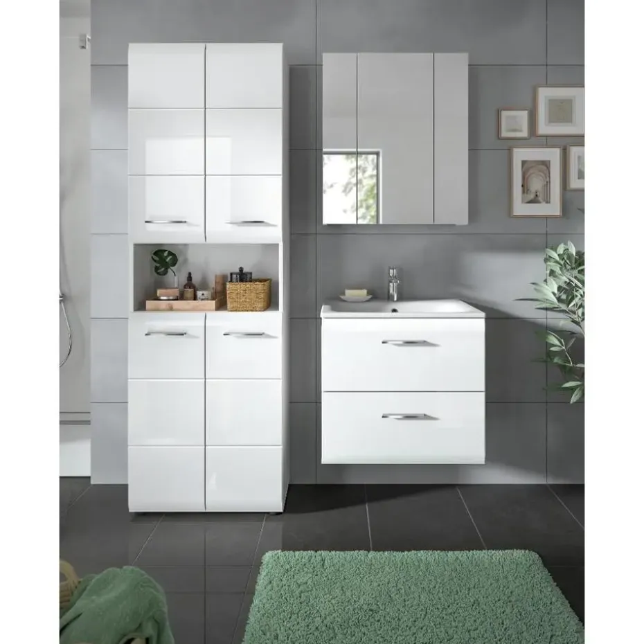 Hioshop Ice badkamer I55 wit hoogglans- wit