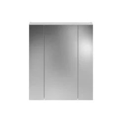 Hioshop Ice spiegelkast inclusief verlichting 3 spiegeldeuren wit hoogglans-