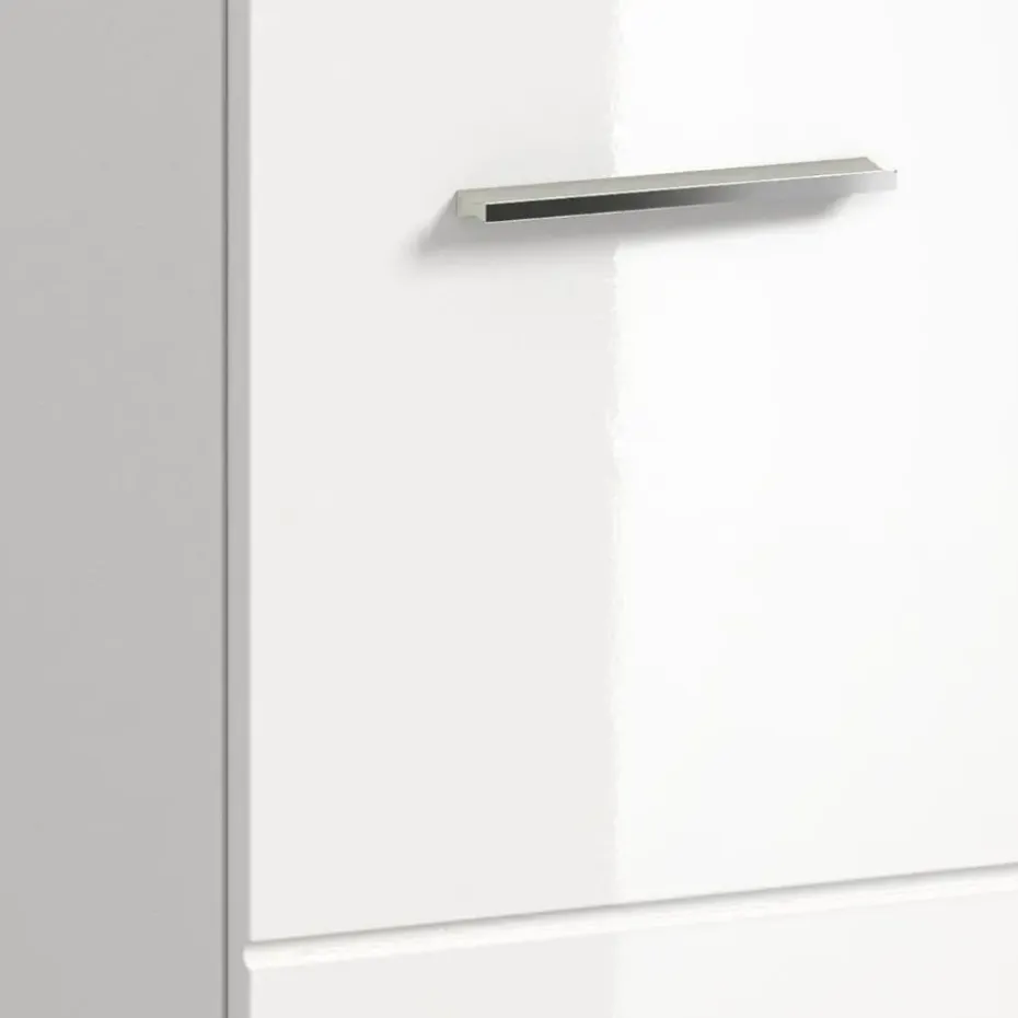 Hioshop Ice wastafel 2 deuren wit hoogglans- wit