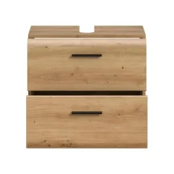 Hioshop Ice wastafel 2 lades eiken decor