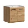 Hioshop Ice wastafel inclusief was 2 deuren eiken decor