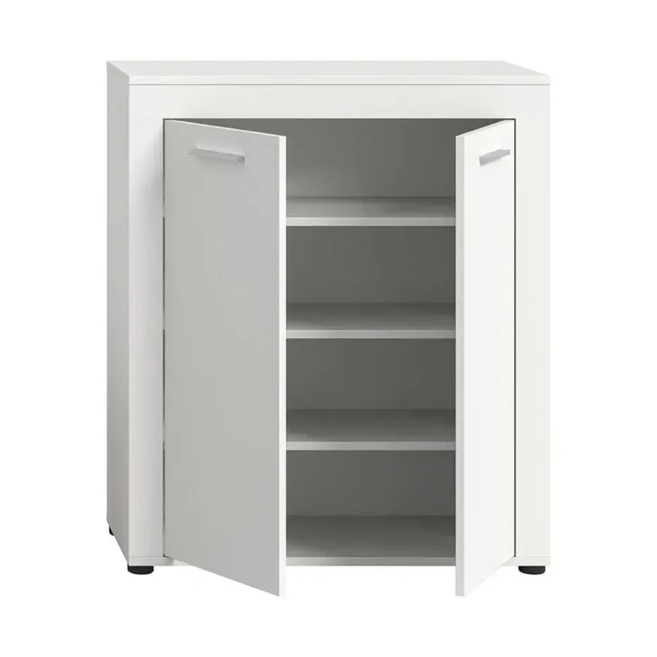Hioshop Jam schoenenkast 2 deuren wit
