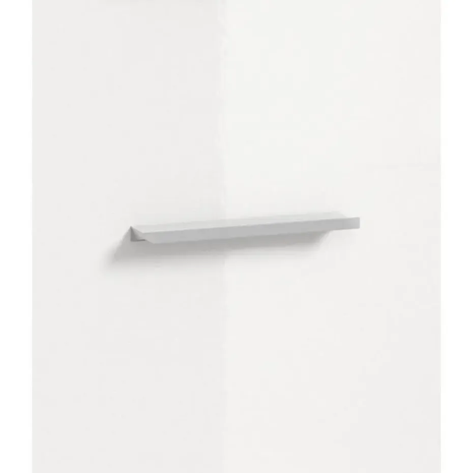 Hioshop Lambada wastafel 2 deuren wit hoogglans- eiken decor