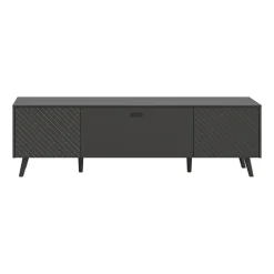 Hioshop Linea dressoir 2 deuren 1 klepdeur mat grijs