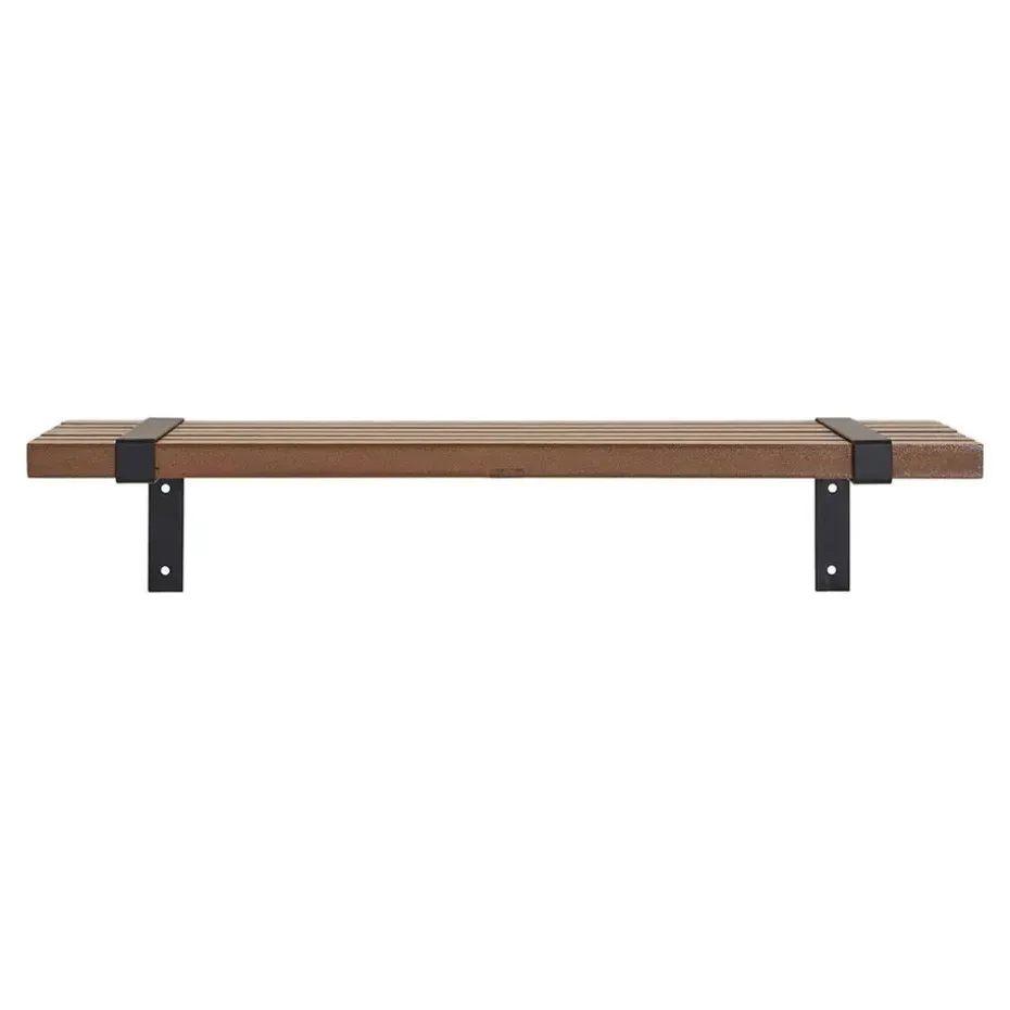 Hioshop Luxor Wandplank natuur- zwart