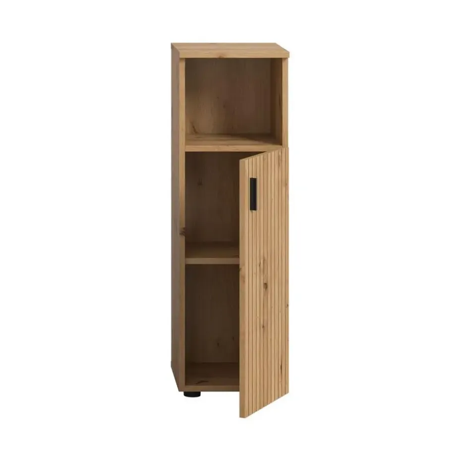Hioshop Mone badkamerkast 1 deur- 1 plank eiken decor