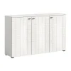 Hioshop Monte dressoir 3 deuren wit hoogglans