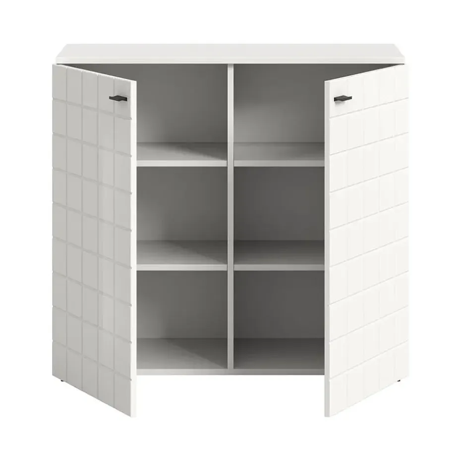 Hioshop Monte dressoir 2 deuren wit hoogglans