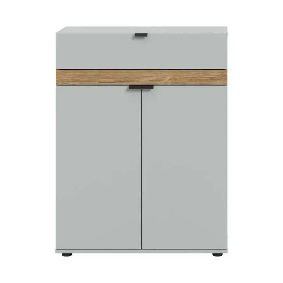 Hioshop Naro schoenenkast 2 deuren- 1 lade grijs