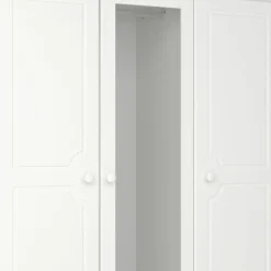 Hioshop Nilon kledingkast 3 deuren 5 laden wit