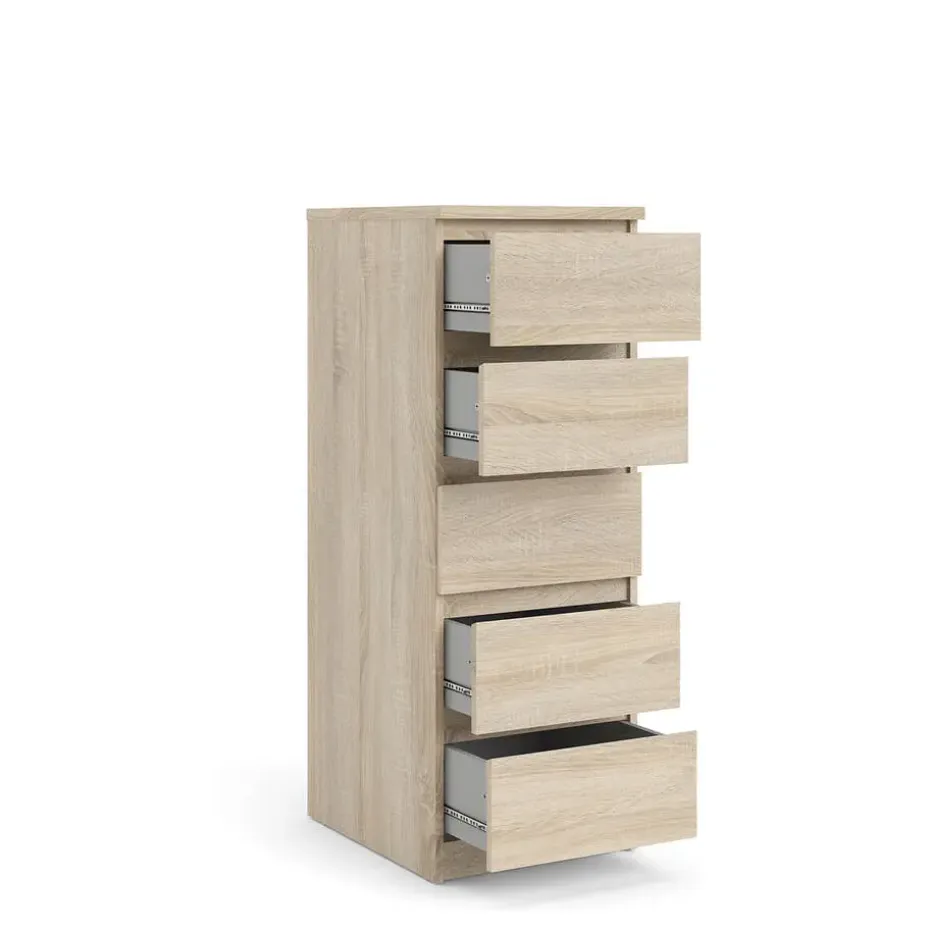 Hioshop Noulan commode 5 lades eiken decor