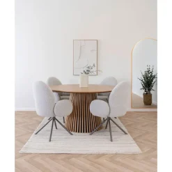 Hioshop Osaka eetkamertafel Ø140cm eik