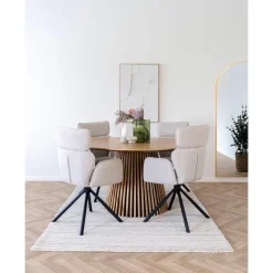 Hioshop Osaka eetkamertafel Ø140cm eik