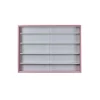 Hioshop Pinkruby vitrinekast vitrinekast- 2 schuifdeuren roze- wit
