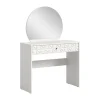 Hioshop Prisma kaptafel 1 lade 1 spiegel wit
