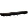 Hioshop Protopia Dan-Form wandplank met haken 9 haken fineer essen zwart