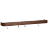 Hioshop Protopia Dan-Form wandplank met haken 9 haken fineer walnoot