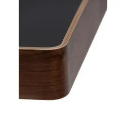 Hioshop Protopia Dan-Form wandplank met haken 9 haken fineer walnoot