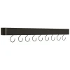 Hioshop Protopia Dan-Form wandplank met haken 9 haken fineer essen zwart