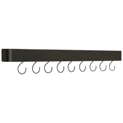 Hioshop Protopia Dan-Form wandplank met haken 9 haken fineer essen zwart