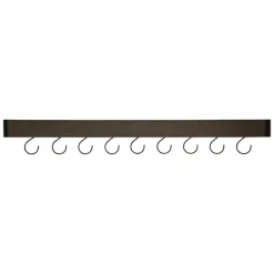 Hioshop Protopia Dan-Form wandplank met haken 9 haken fineer essen zwart