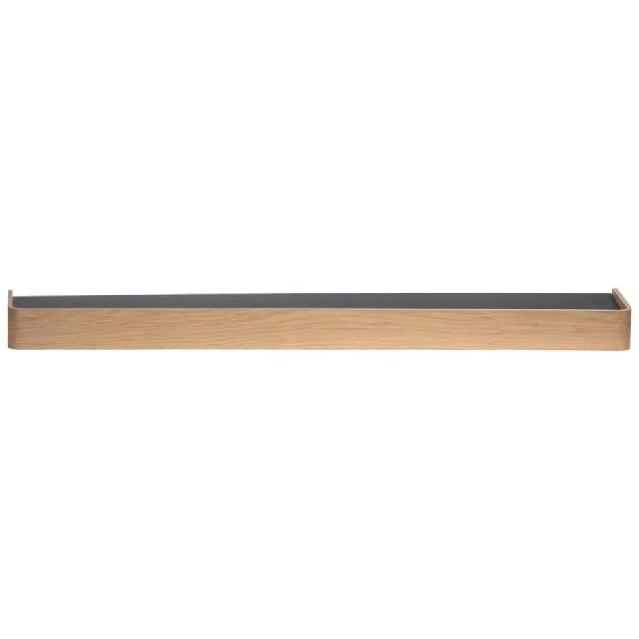 Hioshop Protopia Dan-Form wandplank met haken 9 haken fineer eik