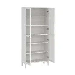 Hioshop Roma vitrinekast 2 deuren wit